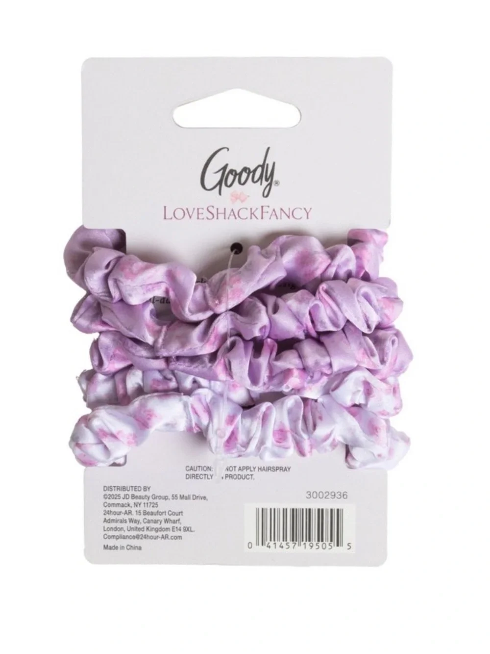 LoveShackFancy x Target Goody Happy Thoughts Ribbon Rosa Satin Scrunchie 5C